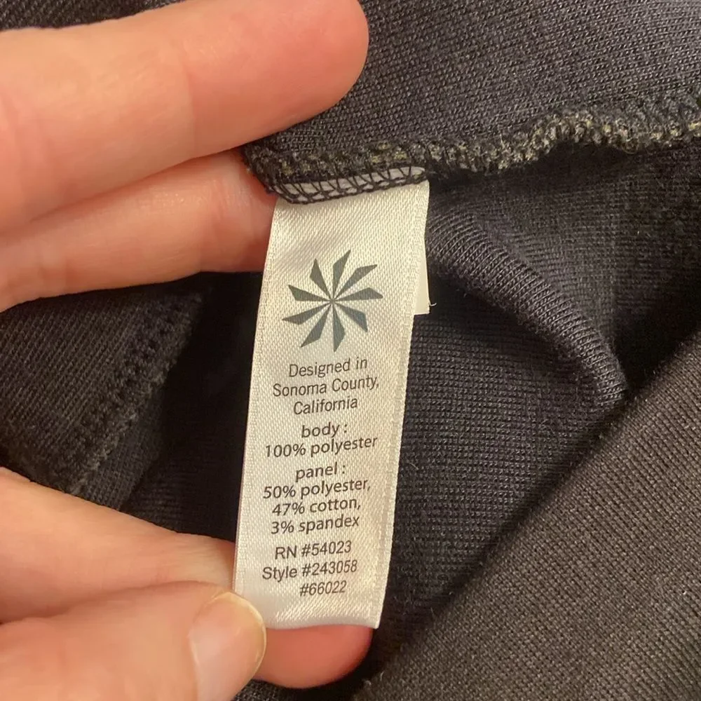 Athleta Gray & Black Fuse Scuba Sweatshirt Size Medium Tall